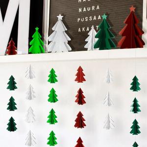 圣诞节挂饰装饰桌摆纸串拉花挂旗圣诞树吊饰布置橱窗派对圣诞挂件