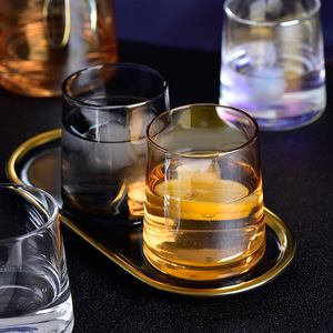 新款 网红杯欧式ins民宿酒店创意玻璃漱口杯子威士忌酒杯成人
