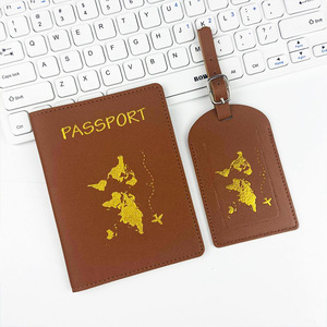 pu皮革passport行李牌多功能登机护照夹女机票证件卡套收纳包出国