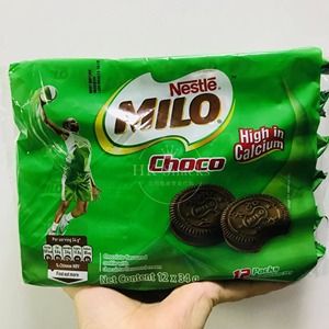 包邮香港代购哥伦比亚美禄MILO牛奶朱古力夹心高钙营养饼干12小包