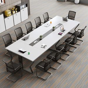 会议桌长桌简约现代长条办公桌椅组合培训接待洽谈桌条形办公家具