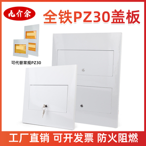 PZ30配电箱通用盖板带锁全铁双层盖子面板20/24/30/36/40家用阻燃
