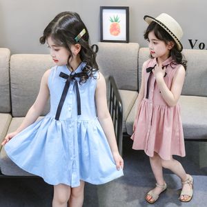 巴拉巴柆韩系女孩夏3连衣裙100棉中大童4夏装韩版裙子6-12岁女童7