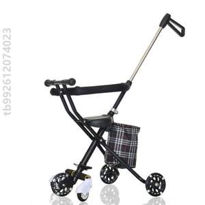 五带儿童折叠刹车三轮神器便携简易轻&三角形遛婴儿手推车娃溜娃