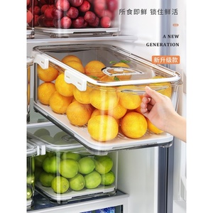 冰柜冷冻专用收纳盒德国正品家用冰箱收纳盒食品级水果密封保鲜盒