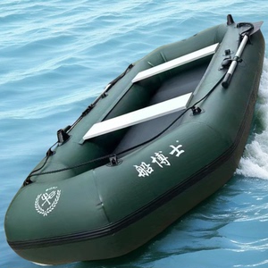 钓鱼船硬底橡皮艇加厚充气船2/3/45人耐磨冲锋舟皮划艇漂流气垫船