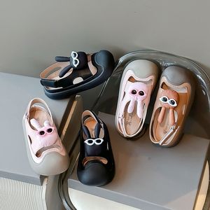 儿童包头凉鞋2024韩国童鞋夏季小兔子立体女童凉鞋男童软底运