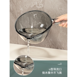 日本进口新品家用厨房摔不破水勺加深加厚长柄塑料大号创意透明