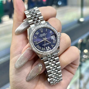 Rolex劳力士日志型系列手表紫盘钻刻瑞士自动机械女士腕表m278384