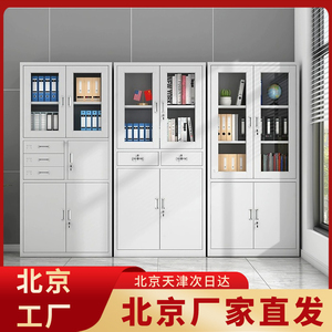 北京天津铁皮文件柜带锁抽屉档案资料柜财务凭证收纳柜办公室矮柜