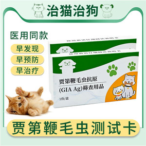 宠物贾第鞭毛虫病毒检测卡检测试纸GIA宠物常备健康猫狗通用测纸