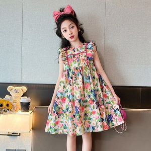 巴拉巴柆韩系女童连衣裙夏装2023新款儿童洋气碎花裙中大童6-12岁