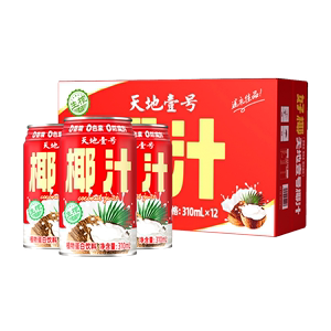 天地壹号生榨椰汁植物蛋白饮料310ml*12罐整箱 0色素0香精0防腐剂