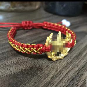 五角星徽章手链领花军人军恋异地恋感应新款情侣编织绳兵哥哥爱国