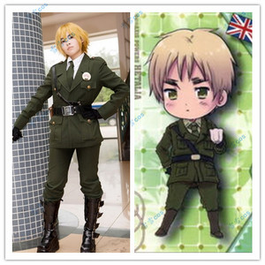 aph黑塔利亚 英国亚瑟亚瑟·柯克兰cosplay服装军装 动漫服装