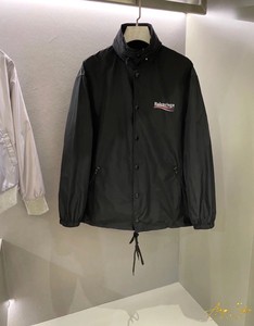 balenciaga/巴黎世家21fw 可乐波浪字母印花夹克外套男冲锋衣女