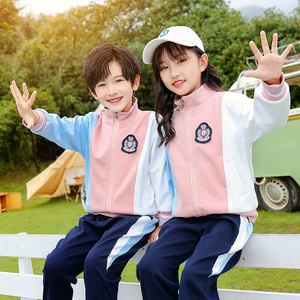 纯棉小学生班服春秋夏季套装一二三四年级校服时尚个性运动会服装