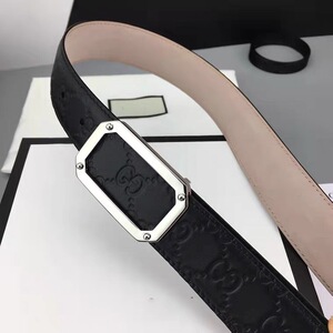 百搭青年男士皮带真皮压花cucci旗舰官网哭泣腰带男款代购礼盒装