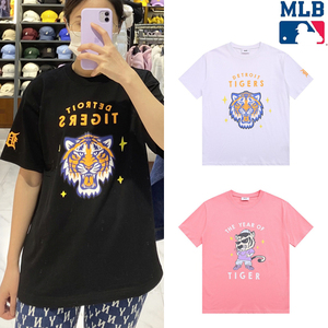 新款mlb短袖t恤2022虎年限定ny洋基队老虎头印花半袖男女同款宽松