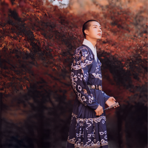 净燃家传统汉服刺绣绣花【灵隐】明制飞鱼服曳撒箭袖