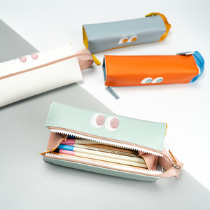 对开式简约大笔袋容量ins日系文具盒学生铅笔袋可爱高颜值收纳袋