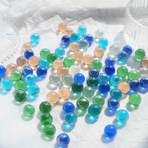 16mm怀旧儿童玩具弹珠彩色透明玻璃珠玻璃球童年玩具DIY装饰配件