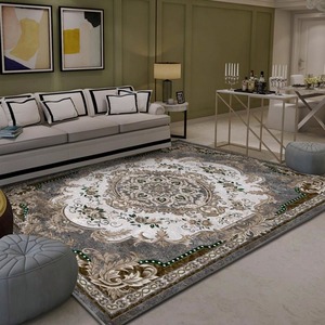 欧式客厅地毯土耳其波斯地毯茶几地毯卧室床边毯美式田园混纺地毯