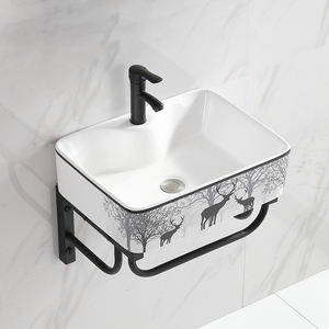 北欧小户型挂墙式简易洗手盆单盆卫生间家用迷你洗脸盆陶瓷洗漱台