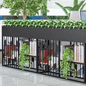 铁艺隔断花架餐厅咖啡馆酒店收纳装饰置物架子室内外花箱绿植围栏