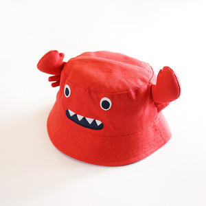 可爱小螃蟹儿童帽子渔夫帽婴儿帽子遮阳帽宝宝帽子春秋太阳帽童帽