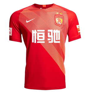 广州队2019官方主场中超联赛球迷版球衣含双臂章姓名号码