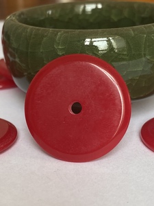 【5个装中国红色唢呐气盘】喇叭气片唢呐配件气垫新款明轩仿气盘
