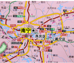送3赠品 广西壮族自治区省地图全新正超大1.4米x1米挂图版 高清防