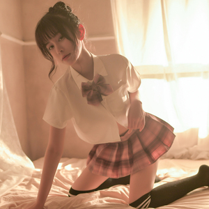 性感jk情趣内衣校园骚制服学院诱惑激情火辣百褶短裙套装制服挑逗