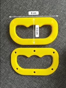 厂家直销编织袋扣手大米袋手提扣六孔大手柄纸袋提手塑料子母扣