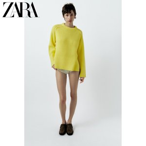 ZARA24春季新品 女装 侧开叉针织套衫 3519003 300