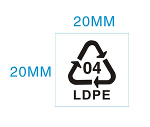 环保04透明标签04ldpe循环贴塑料包装袋用回收标识贴 1400个/30元
