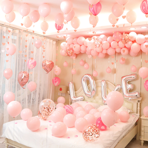 娘家欧式婚房布置出嫁房结婚用品大全新郎家套装新房网红ins气球d