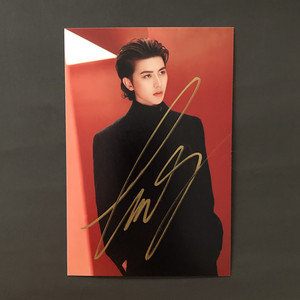 蔡徐坤签名照亲笔保真2021巡回演唱会明星周边粉丝礼物亲签定妆照
