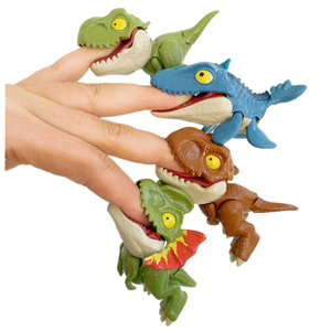 高品质咬手指恐龙儿童玩具礼物可爱霸王龙迷你沧龙关节活动双冠龙