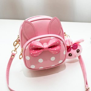 儿童卡通多用小包包幼儿园女孩公主可爱蝴蝶结零钱包女童斜挎包美