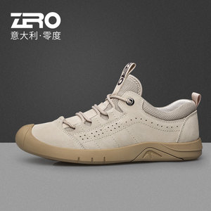 zero零度男鞋2020秋冬季新款真皮户外运动鞋男士休闲驾车旅游鞋子