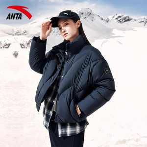 安踏羽绒服秋冬款休闲棉服女款防风保暖运动服短款百搭面包服女装