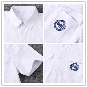 台湾师大附中同款校服jk制服衬衫短袖刺绣青少年夏季学生dk制服男