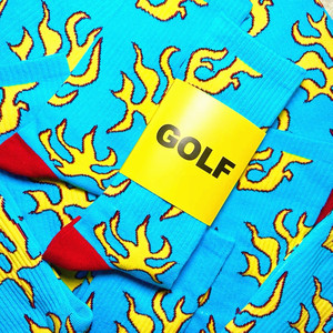 潮牌golfwang蓝色火焰袜子春秋款欧美街头潮流嘻哈运动男女中筒袜