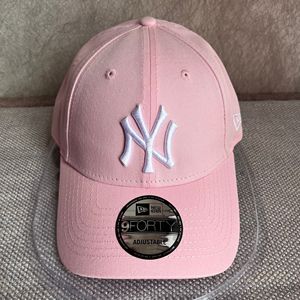 new era mlb 洋基ny 纽亦华9forty粉色休闲甜美女款弯檐鸭舌帽子
