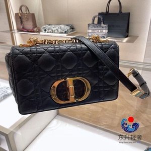 dior/迪奥 经典caro小号藤格纹菱格cd扣豆腐包链条包单肩斜挎女包