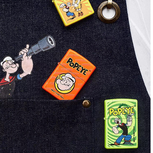 zippo打火机正品创意彩印大力水手菠菜力量zppo正版原装男士送礼