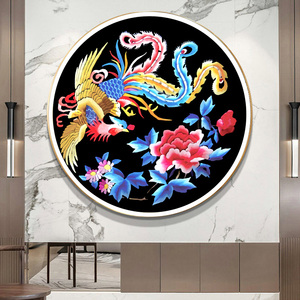 凤凰牡丹十字绣线绣