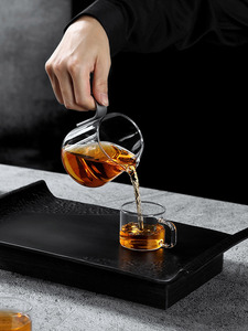 尚明公道杯加厚玻璃耐高温分茶器大容量高档公杯特色茶壶茶具配件